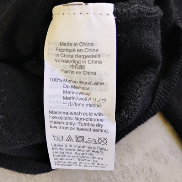 J Crew Margot Sweater Womens Medium Black 100% Merino Wool Office Sophisticated - Picture 6 of 9